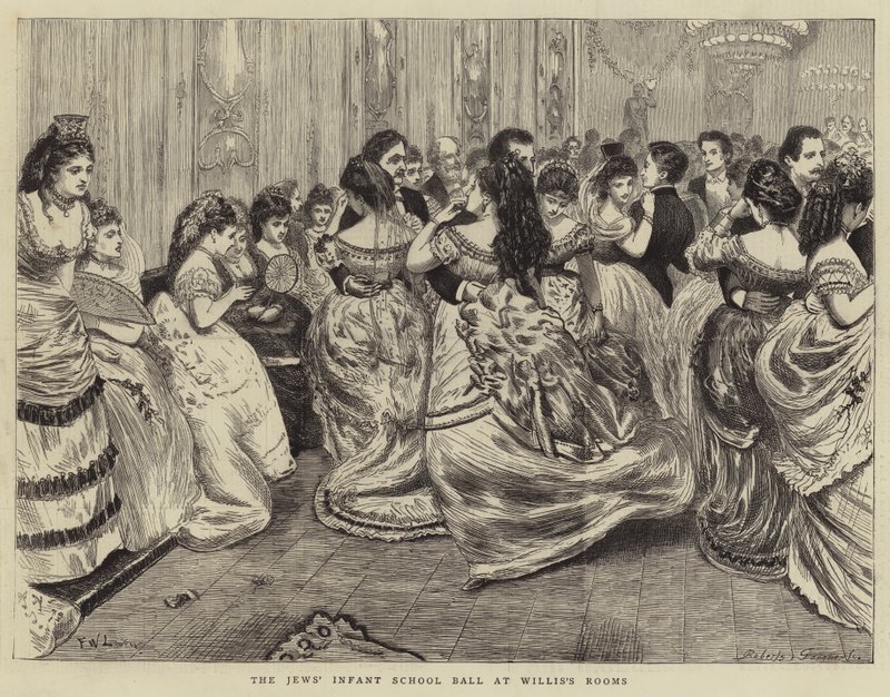 Il ballo della scuola infantile ebraica nelle sale di Willis da Francis Wilfred Lawson