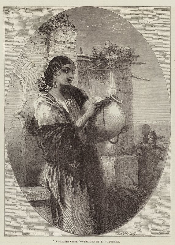 Una zingara spagnola da Francis William Topham