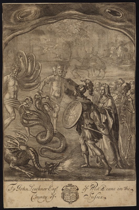 Enea, Sibilla, Centauri, Gerione, Briareo, Idra, Chimera da Francis Cleyn