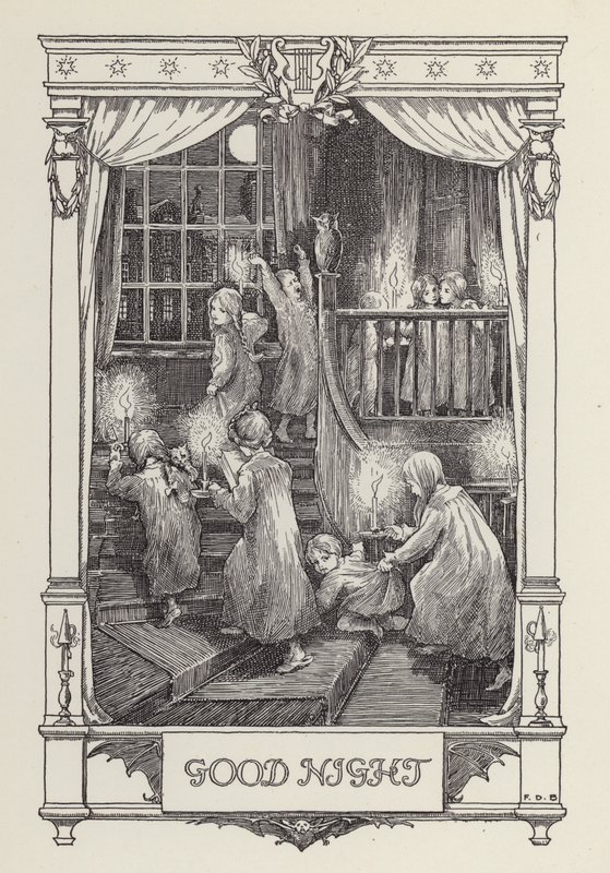Un altro libro di versi per bambini: Buona notte (litografia) da Francis Donkin Bedford