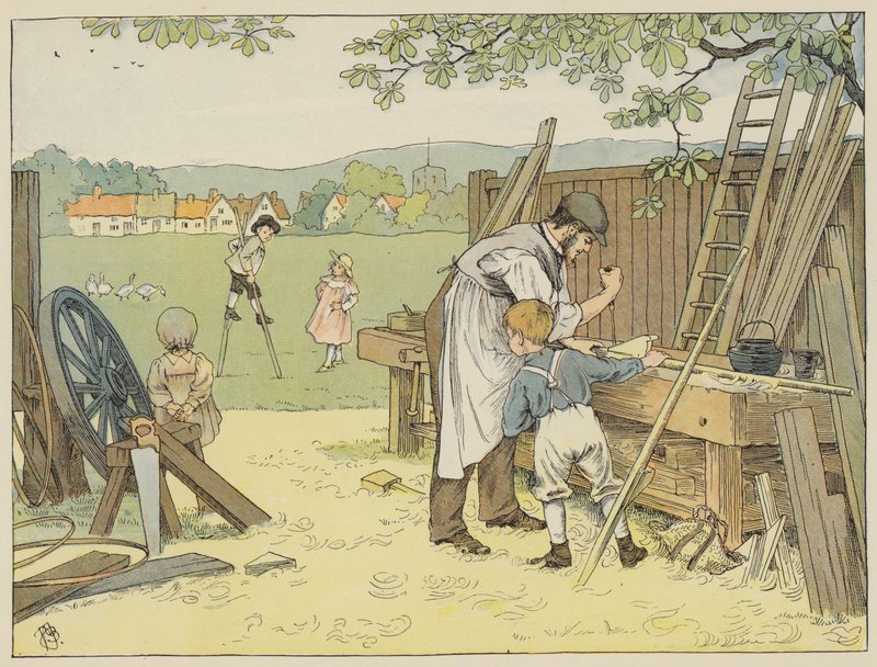 Falegname (litografia a colori) da Francis Donkin Bedford