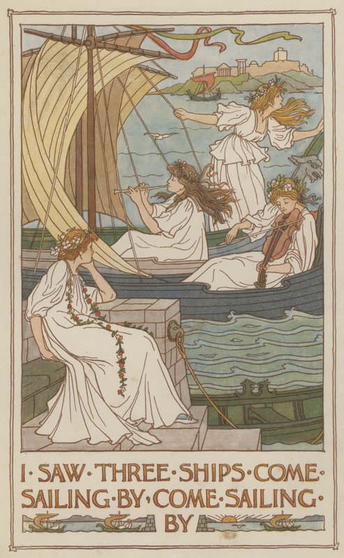 Ho visto tre navi passare, passare (litografia a colori) da Francis Donkin Bedford