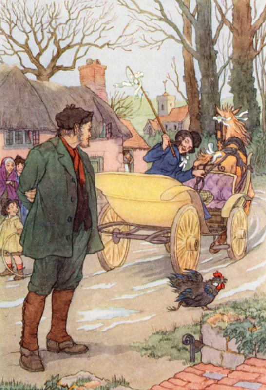 Illustrazione per Il grillo del focolare di Charles Dickens (litografia a colori) da Francis Donkin Bedford