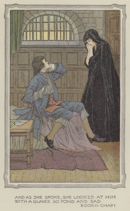 Illustrazione per La storia di Henry Esmond (litografia a colori) da Francis Donkin Bedford