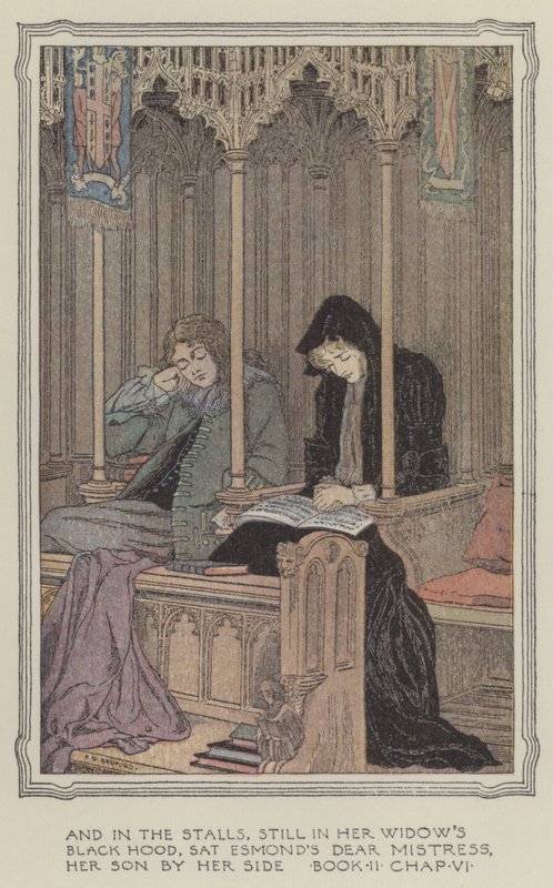 Illustrazione per La storia di Henry Esmond (litografia a colori) da Francis Donkin Bedford