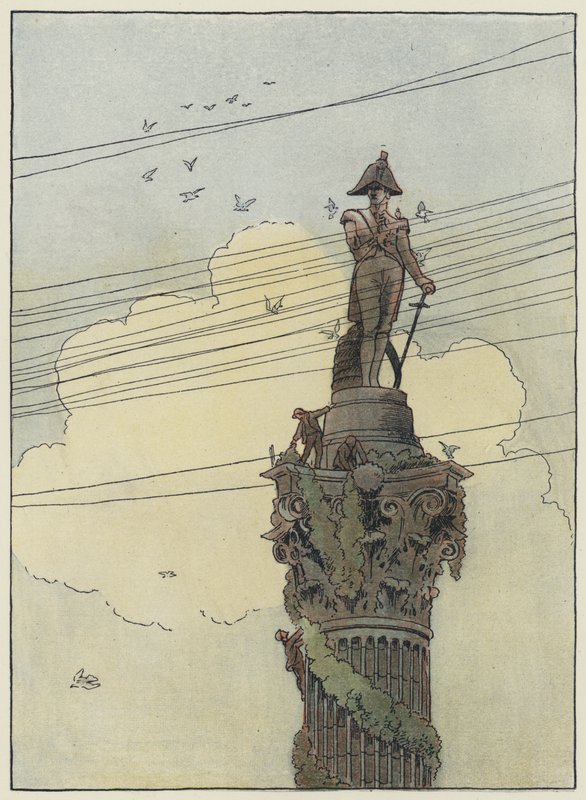 Londra: Decorating Nelson (litografia a colori) da Francis Donkin Bedford