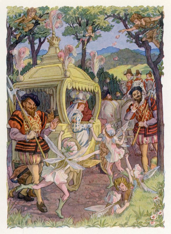 Merrie England: Un pellegrinaggio reale (litografia a colori) da Francis Donkin Bedford