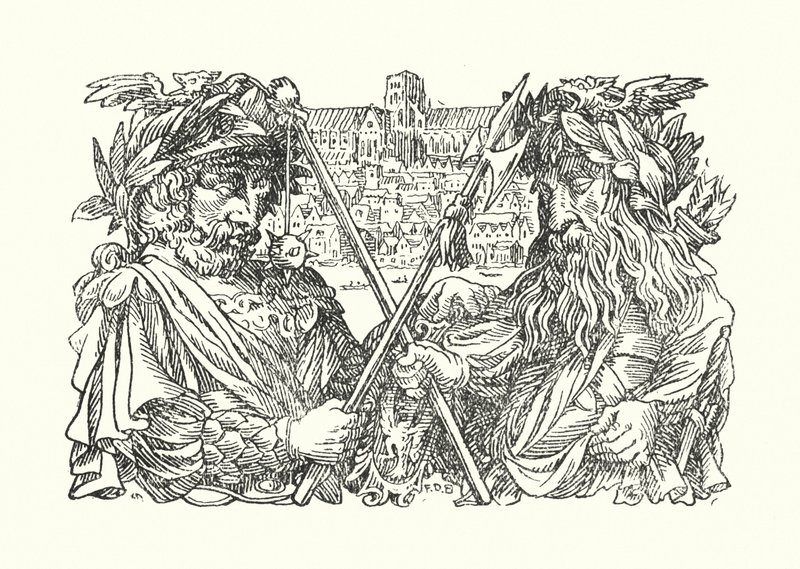 La bella Inghilterra: Vecchia Londra (litografia) da Francis Donkin Bedford