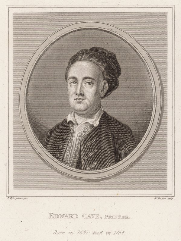 Edward Cave, stampatore, nato nel 1891, morto nel 1754 da Francis Kyte