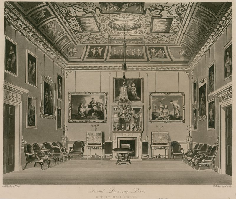 Secondo Salotto, Buckingham House da Francis Phillip Stephanoff