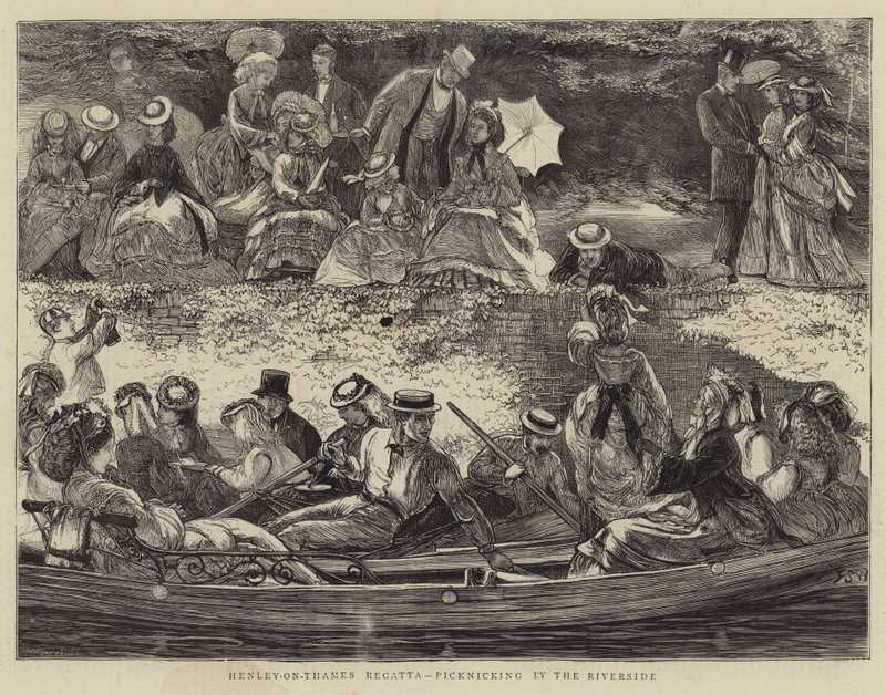 Regata di Henley-on-Thames, picnic lungo il fiume da Francis S. Walker