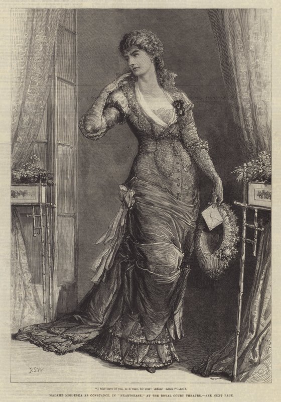 Madame Modjeska come Constance, in Heartsease, al Royal Court Theatre da Francis S. Walker