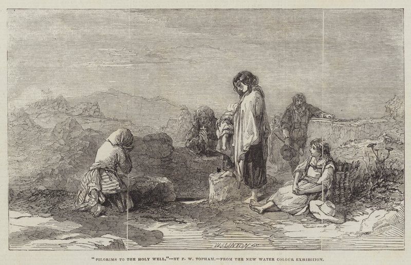 Pellegrini al pozzo sacro da Francis William Topham