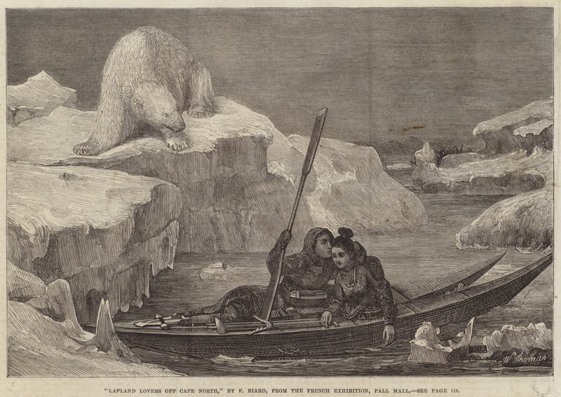 Amanti della Lapponia al largo di Capo Nord da François Auguste Biard