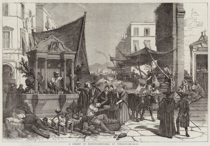 Una strada a Napoli da Francois Fortune Antoine Ferogio