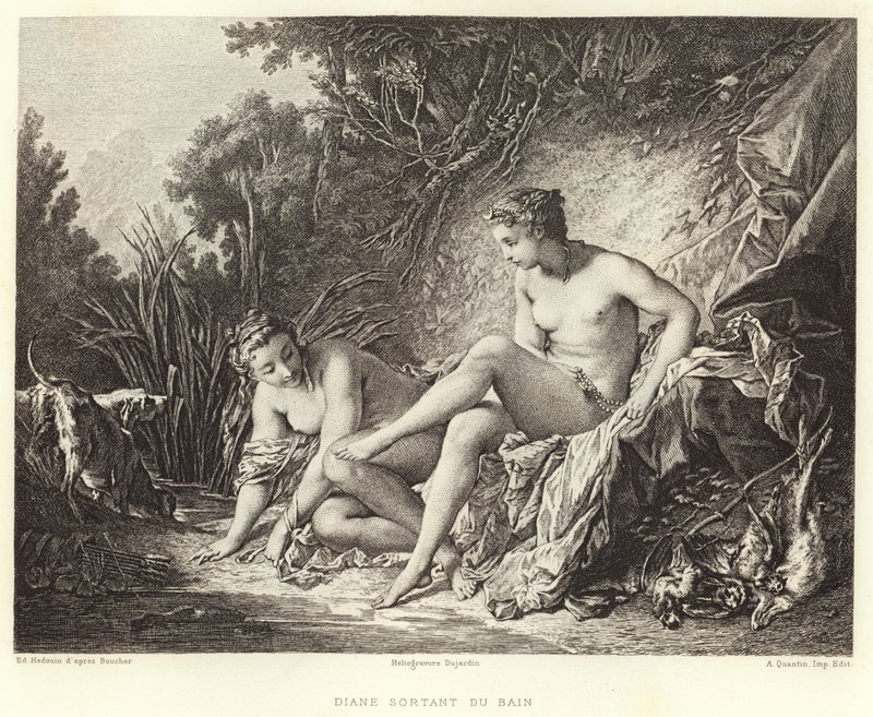 Diana che esce dal bagno da Francois (after) Boucher