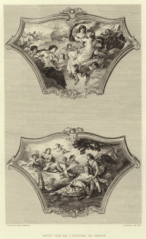 Motivo tratto dalla storia di Psiche da Francois (after) Boucher