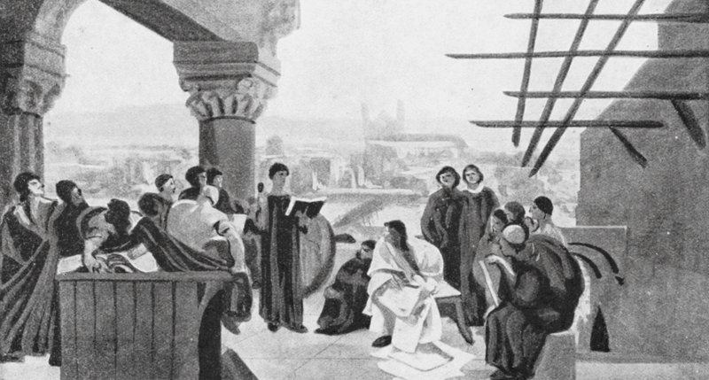 La scuola di Abelardo da Francois (after) Flameng