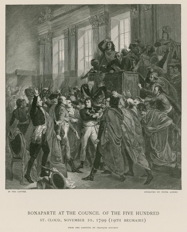 Bonaparte al Consiglio dei Cinquecento da Francois Bouchot