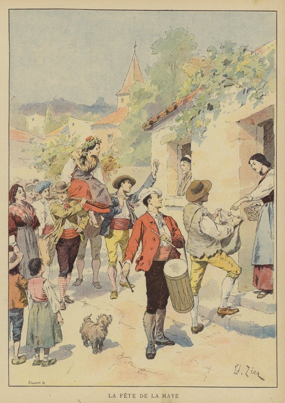 La Fête De La Maye da Francois Edouard after Zier