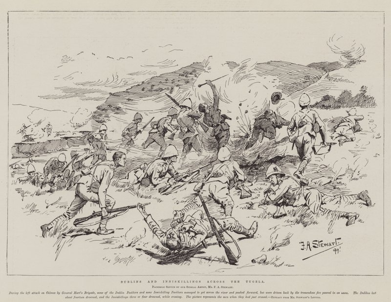 Dublins e Inniskillings attraversano il Tugela da Frank Algenon Stewart
