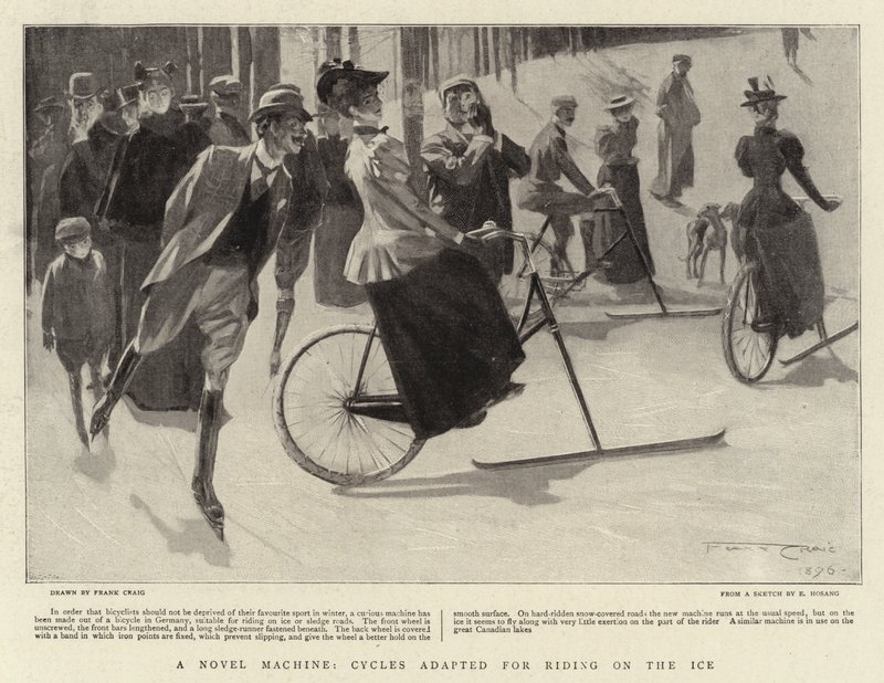 Una macchina nuova, biciclette adattate per il ghiaccio da Frank Craig