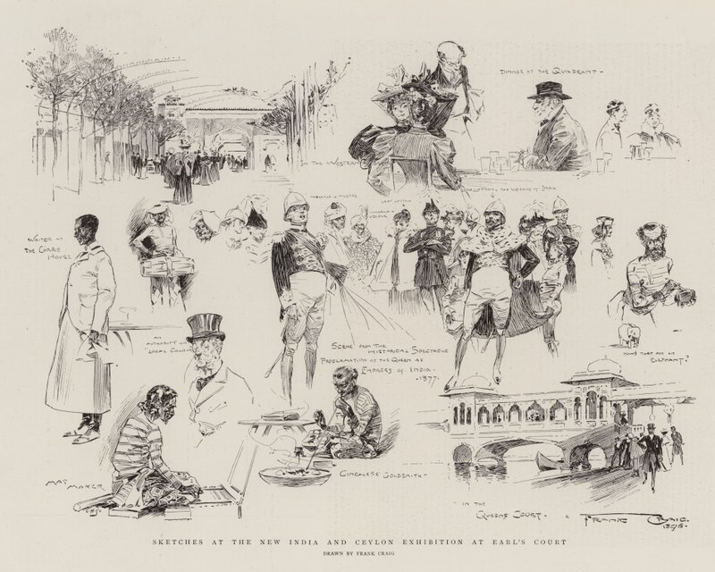 Schizzi alla Nuova Esposizione di India e Ceylon a Earl