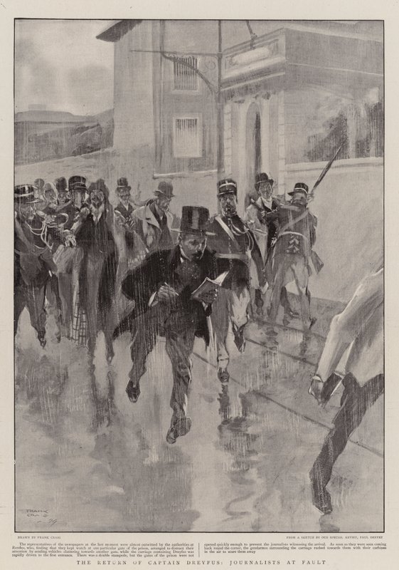 Il ritorno del Capitano Dreyfus, giornalisti in errore da Frank Craig