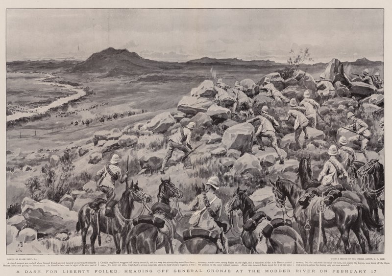 Un tentativo di fuga sventato, intercettando il generale Cronje al fiume Modder il 17 febbraio da Frank Dadd