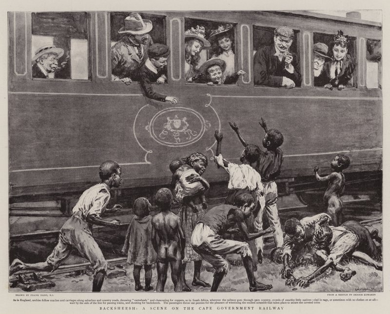 Backsheesh, una scena sulla Cape Government Railway da Frank Dadd
