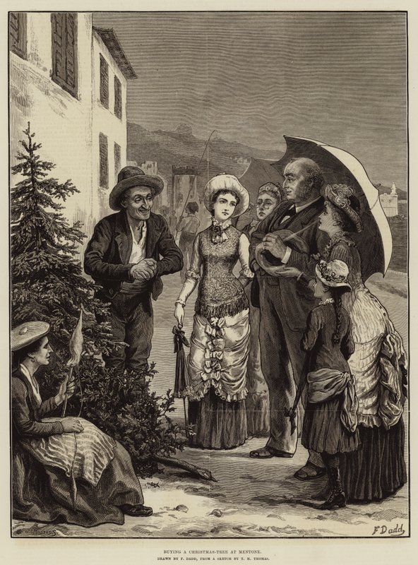 Acquisto di un Albero di Natale a Mentone da Frank Dadd