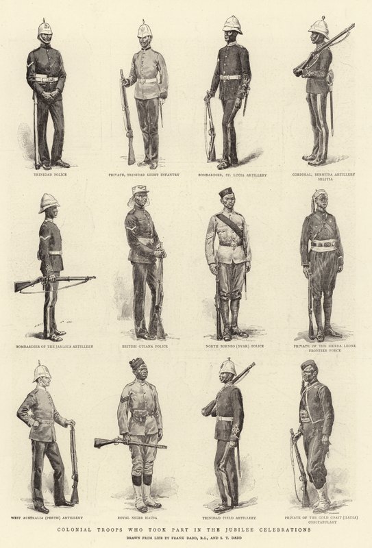 Truppe coloniali che hanno partecipato alle celebrazioni del Giubileo da Frank Dadd