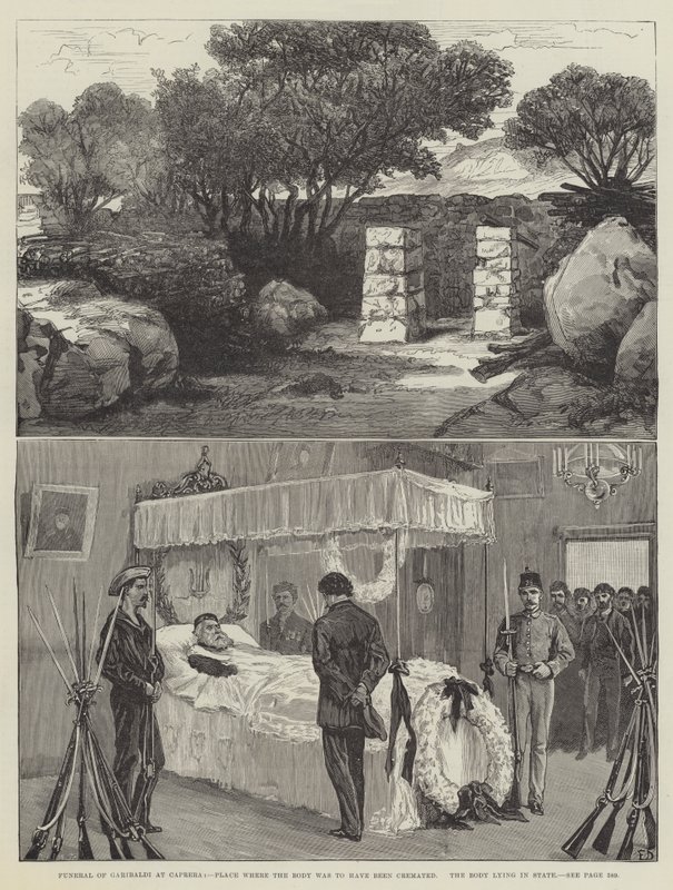 Funerale di Garibaldi a Caprera da Frank Dadd