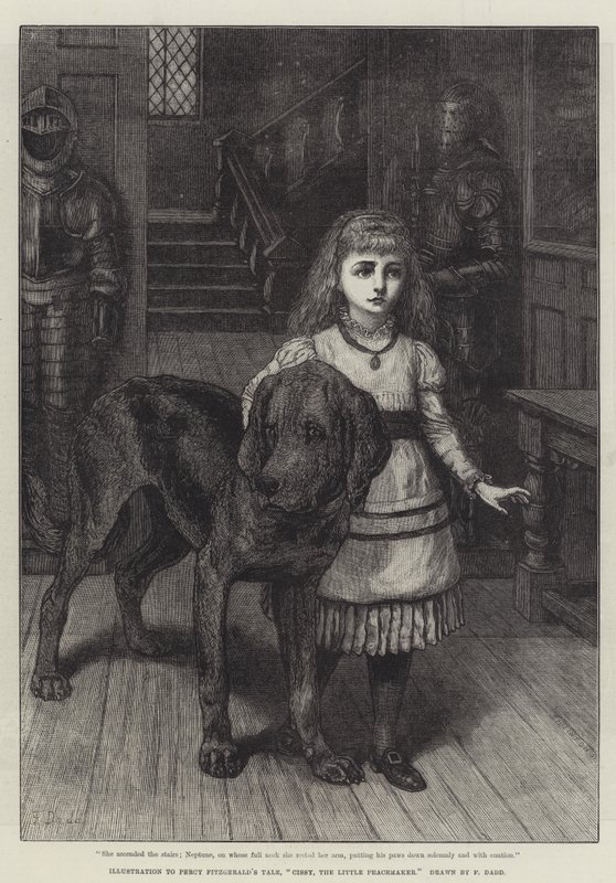 Illustrazione al racconto di Percy Fitzgerald, Cissy, la piccola pacificatrice da Frank Dadd