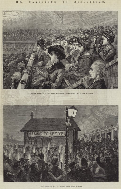 Il signor Gladstone nel Midlothian da Frank Dadd