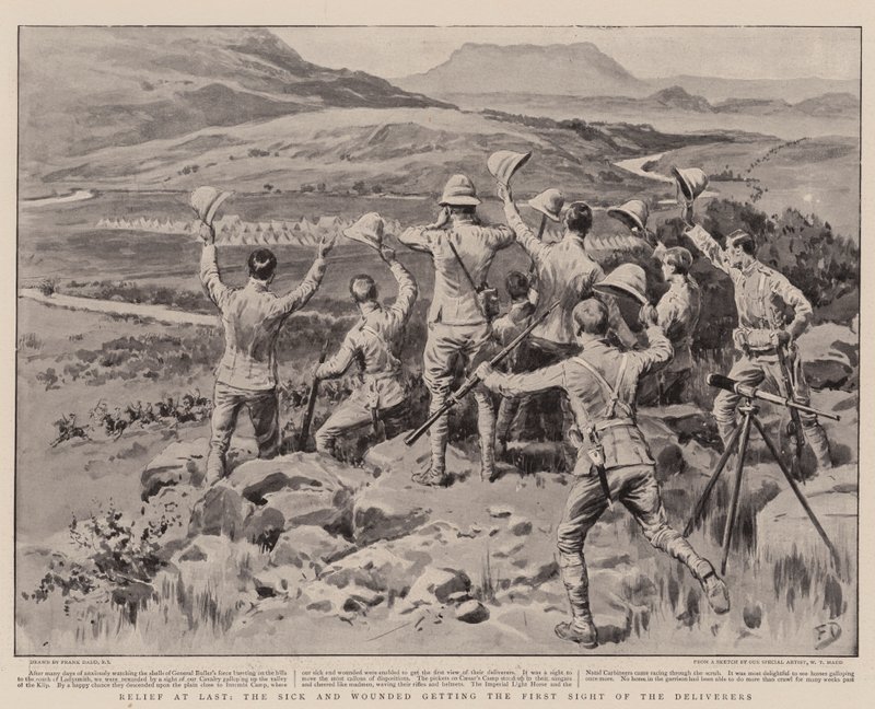 Sollievo finalmente, i malati e i feriti vedono per la prima volta i soccorritori da Frank Dadd