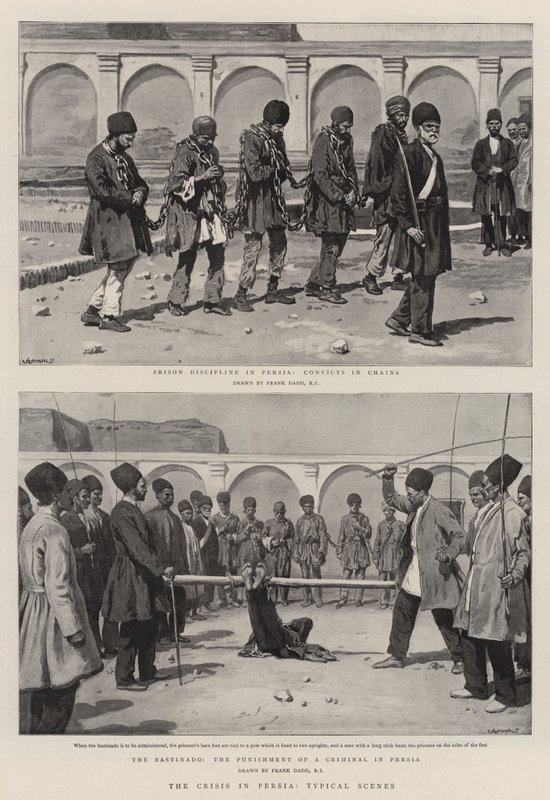 La crisi in Persia, scene tipiche da Frank Dadd