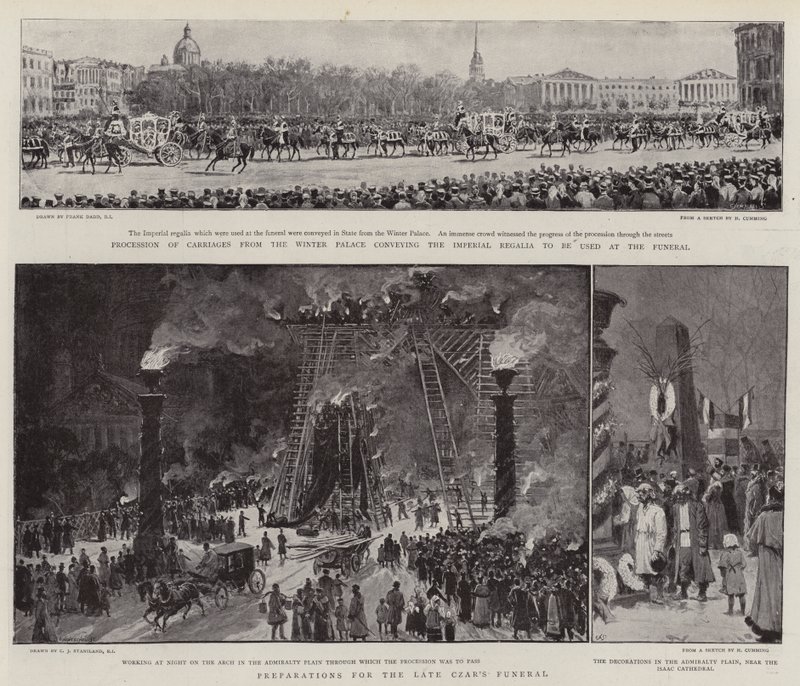 Il funerale dello Zar a San Pietroburgo da Frank Dadd