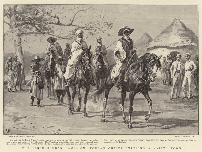 Campagna del Niger Soudan, Capi Foulah che entrano in una Città Nativa da Frank Dadd