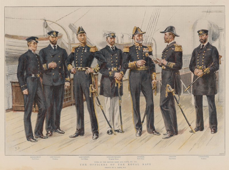 Gli ufficiali della Royal Navy da Frank Dadd