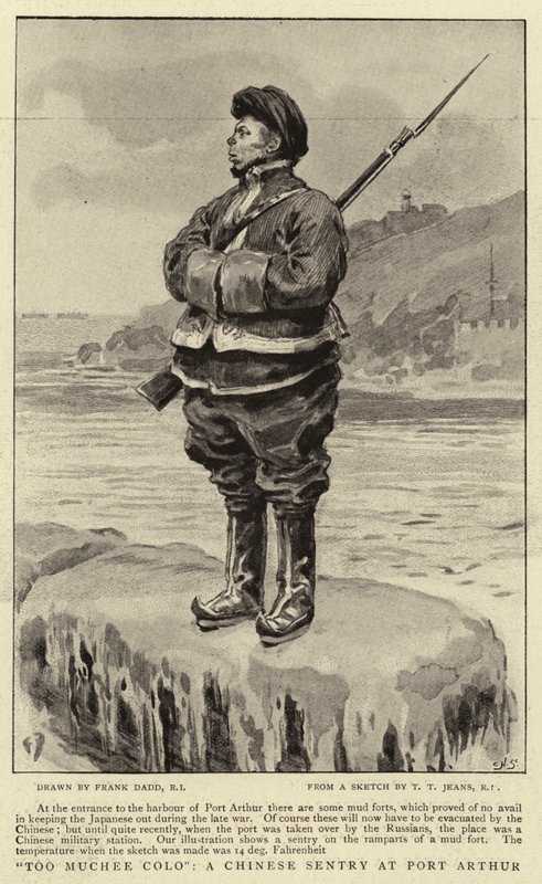 Troppo colore, una sentinella cinese a Port Arthur da Frank Dadd