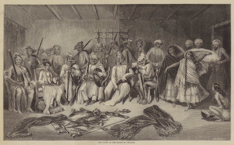 La corte del Rajah di Gwalior da Frank Vizetelly
