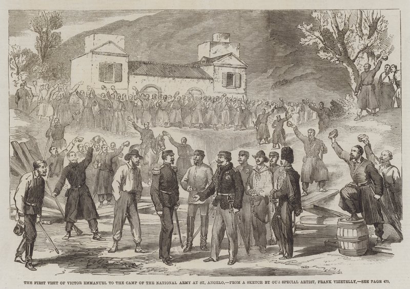 La prima visita di Vittorio Emanuele al campo dell