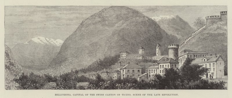 Bellinzona, capitale del Canton Ticino, scena della recente rivoluzione da Frank Watkins