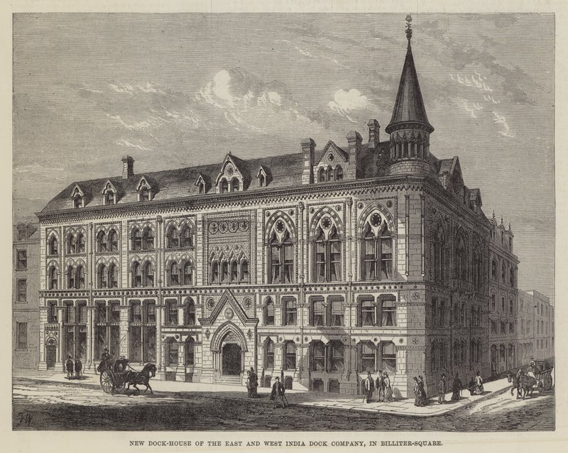 Nuova Casa del Molo della East and West India Dock Company, in Billiter-Square da Frank Watkins