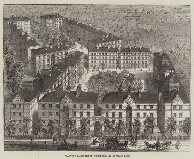Modelli di Alloggi Peabody-Square, Blackfriars-Road da Frank Watkins