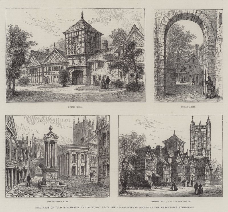 Esemplari di vecchia Manchester e Salford, dai modelli architettonici alla mostra di Manchester da Frank Watkins