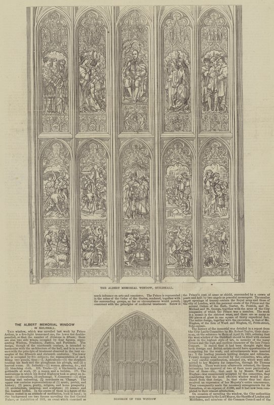 La finestra del memoriale di Albert nella Guildhall da Frank Watkins