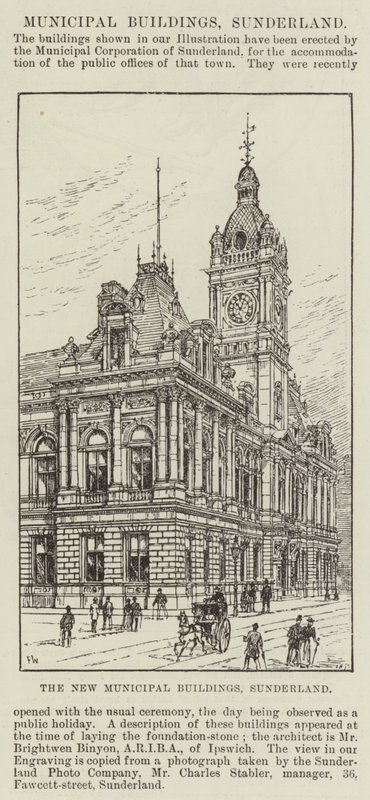 I nuovi edifici municipali, Sunderland da Frank Watkins
