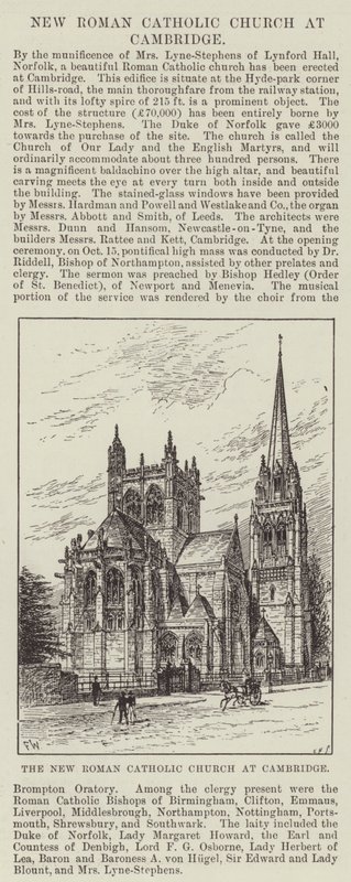 La nuova chiesa cattolica romana a Cambridge da Frank Watkins